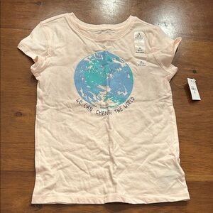 Gap Kids Pale Pink Earth Graphic T-Shirt